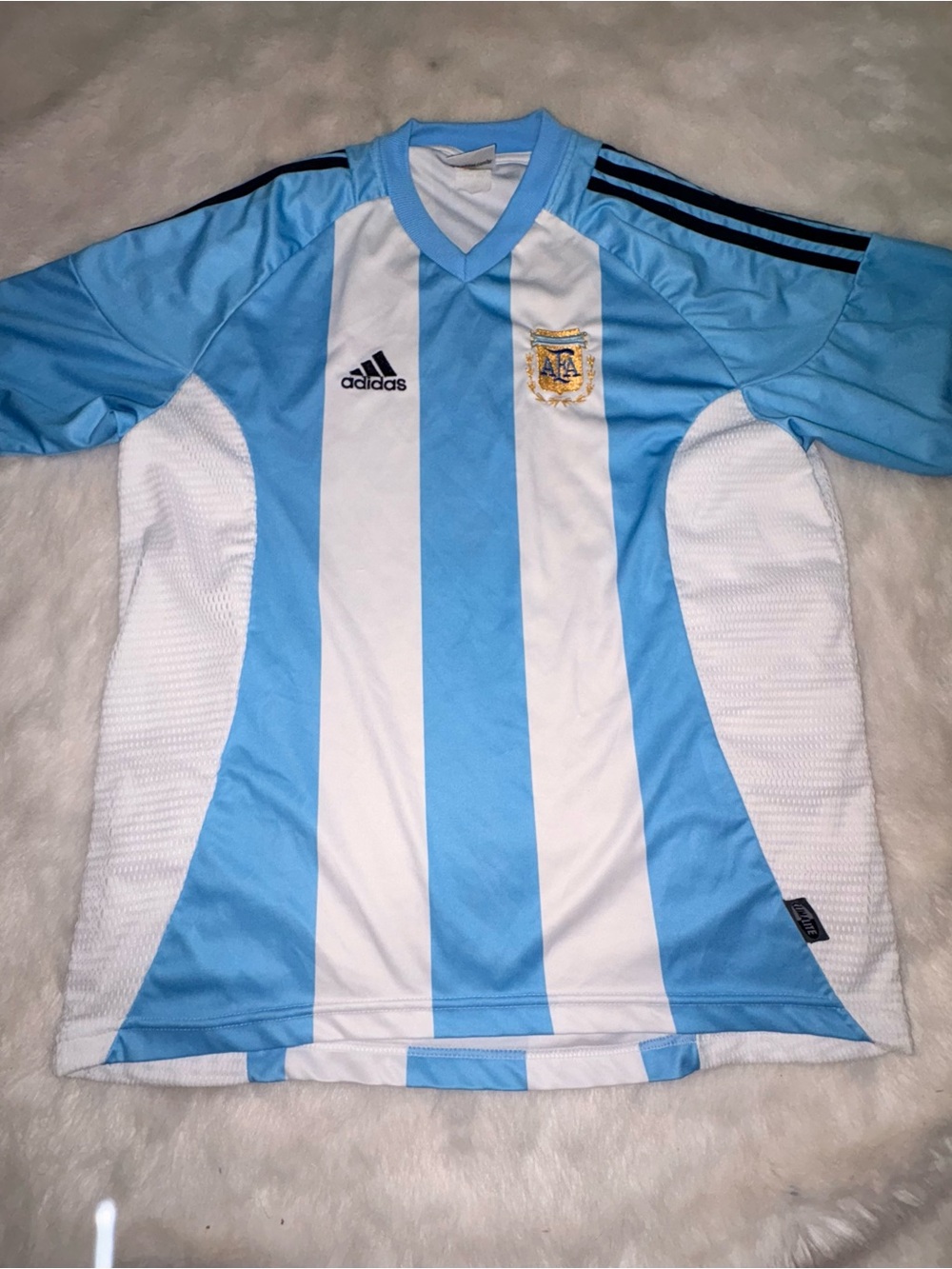 adidas Kids Argentina Soccer Jersey - Sky Blue & White